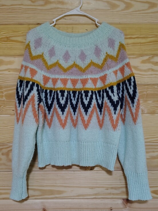 a new day Sweaters - a new day Pastel Mint Crewneck Sweater L Long Sleeve Soft Cozy Casual Recycled